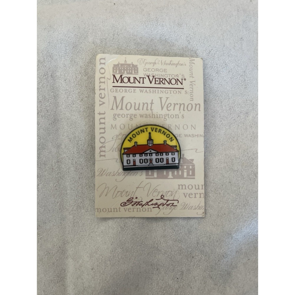 Mount Vernon George Washington Souvenir Pinback Badge